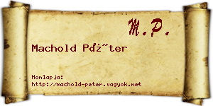 Machold Péter névjegykártya